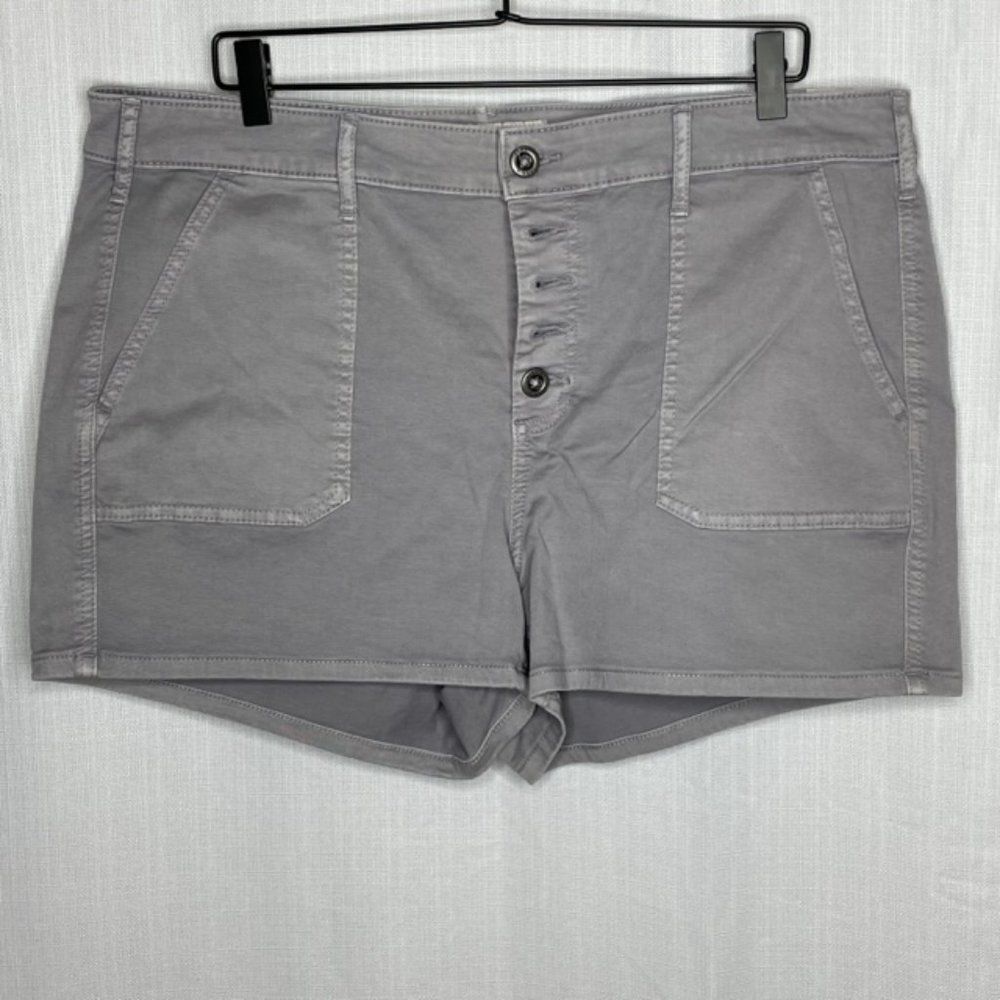 Torrid Gray Twill Button Fly Shorts